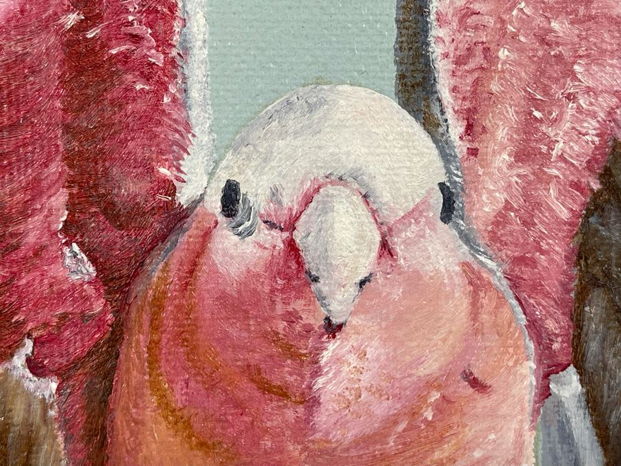 Original Painting Of Parrot Signed Nomax 2006 19.5 X 16 Framed 23.5 X 20 [Photo 7]