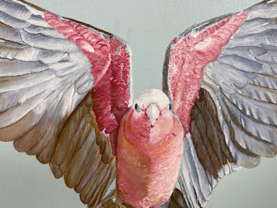 Original Painting Of Parrot Signed Nomax 2006 19.5 X 16 Framed 23.5 X 20 [Photo 4]