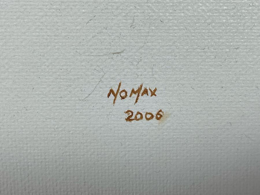 Original Painting Of Parrot Signed Nomax 2006 19.5 X 16 Framed 23.5 X 20 [Photo 6]