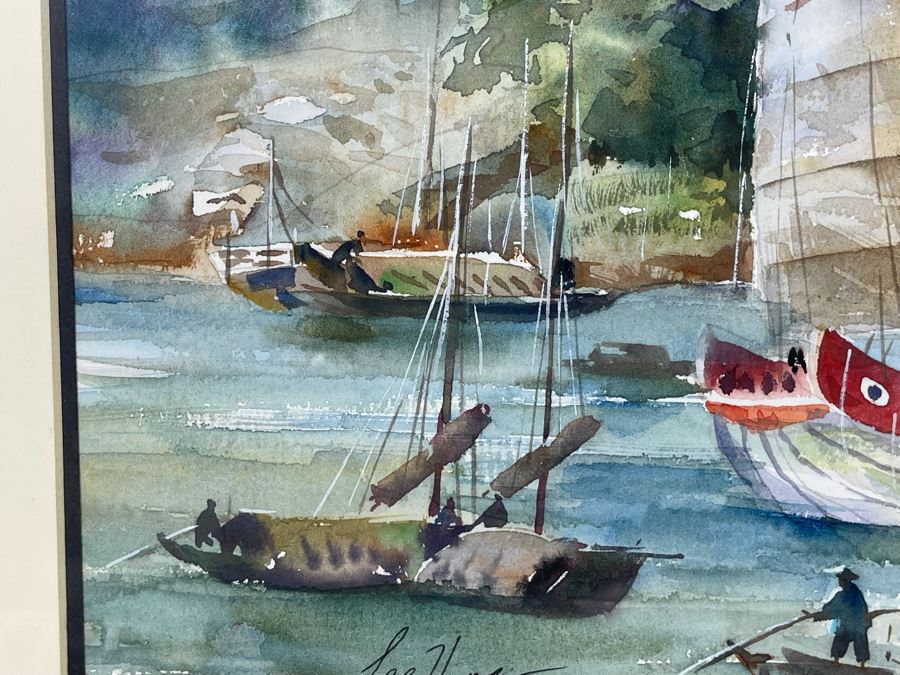 Original Chinese Watercolor Painting By Lee Hung 15.5 X 12 Framed 24 X 18 [Photo 7]