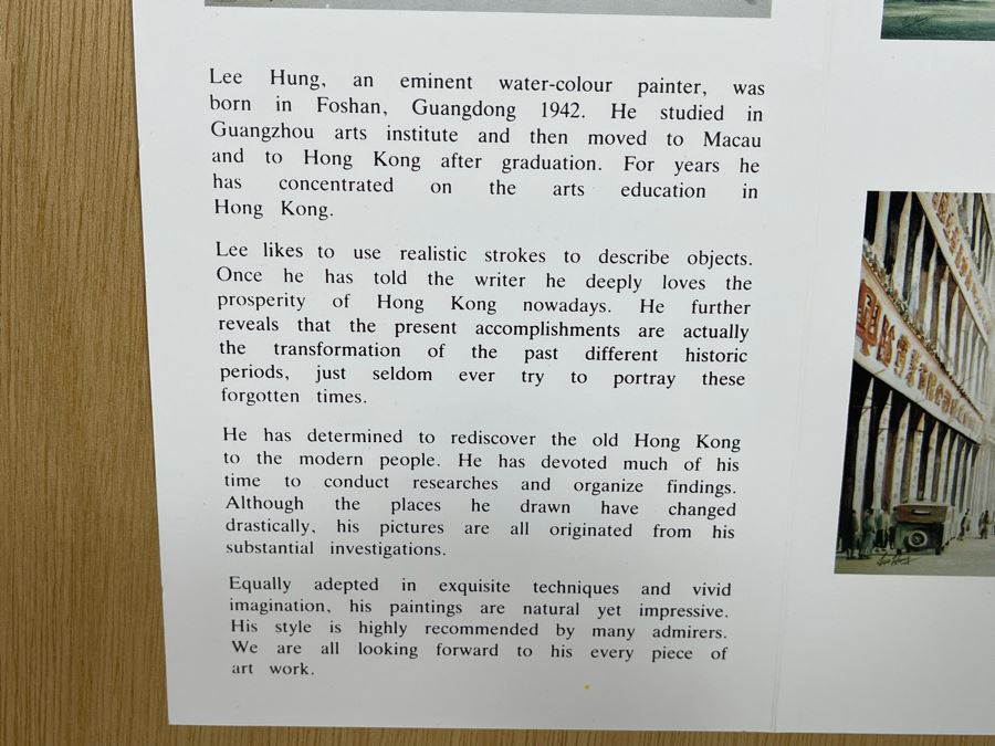 Original Chinese Watercolor Painting By Lee Hung 15.5 X 12 Framed 24 X 18 [Photo 18]