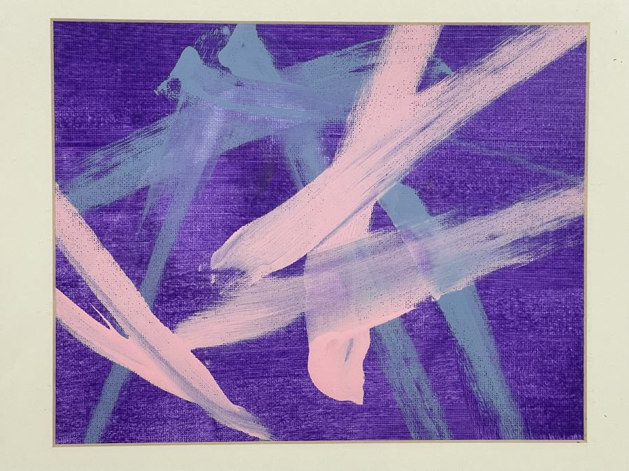 Abstract Bruch Painting By Tembo The Elephant (Former Animal Actor) At The San Diego Zoo In 2006 9.5 X 8 Framed 18 X 15 [Photo 4]