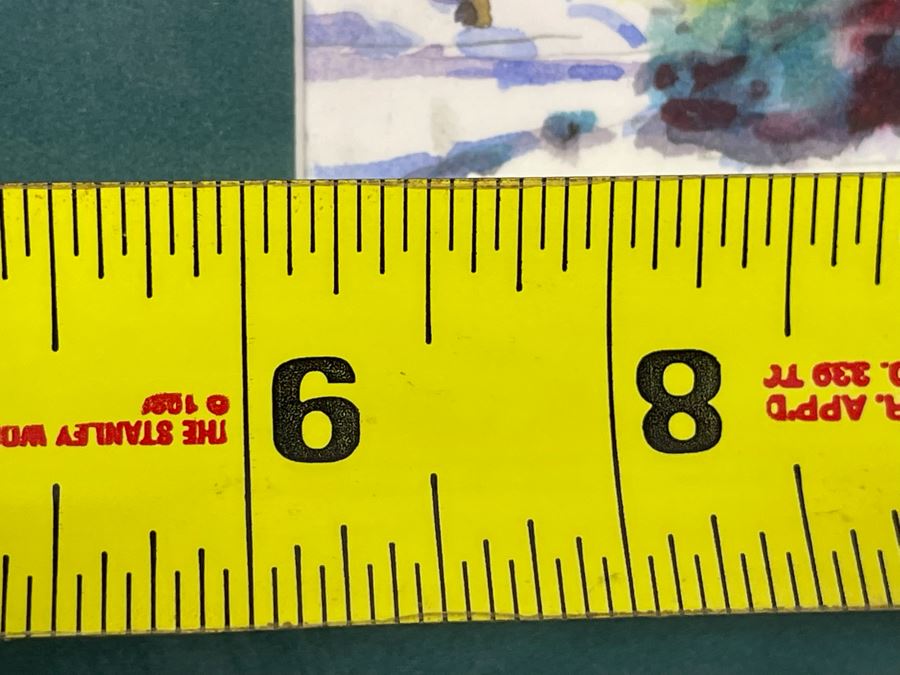 Krentz Johnson Original Watercolor Painting Titled Laguna Store (Autumn Snow) 9 X 5 Framed 15 X 12 [Photo 5]