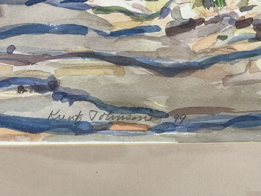 Krentz Johnson Original Watercolor Painting Titled Cardon San Javier 17.5 X 13 Framed 27 X 21.5 [Photo 6]