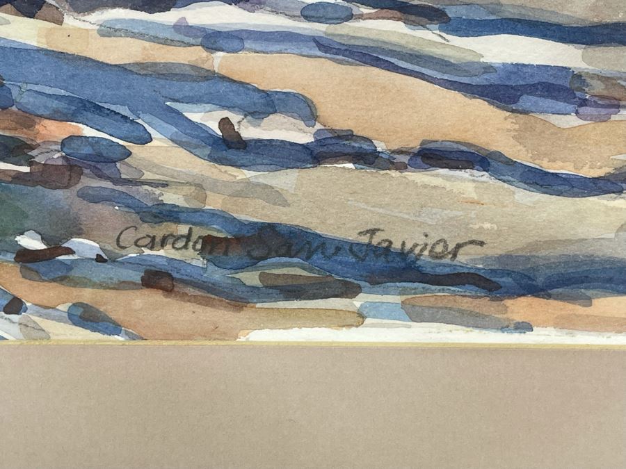 Krentz Johnson Original Watercolor Painting Titled Cardon San Javier 17.5 X 13 Framed 27 X 21.5 [Photo 7]