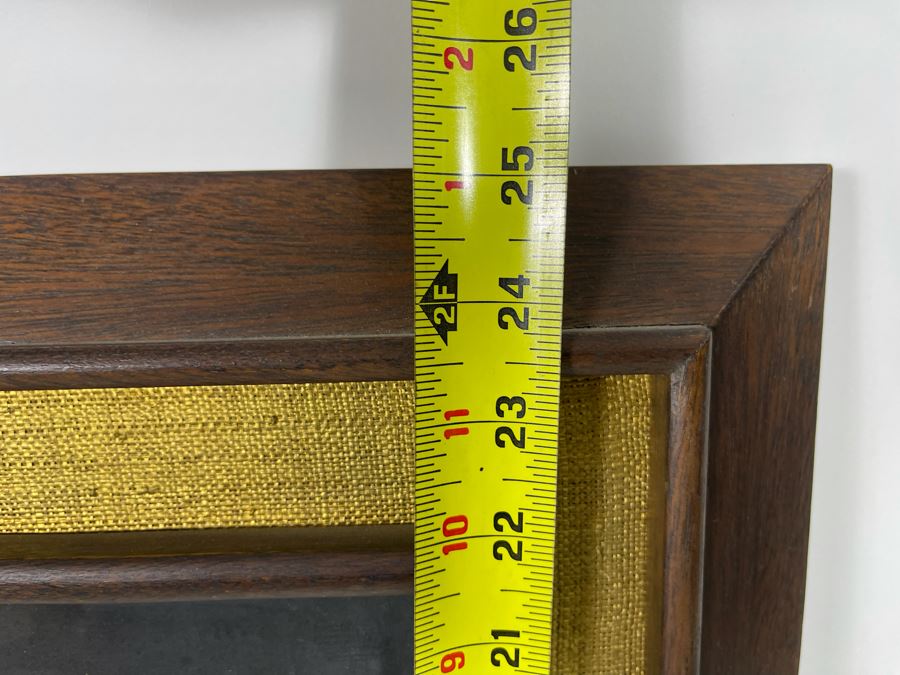 Vintage 1970s Thai Painting On Silk In Mid-Century Frame 26 X 25 [Photo 8]