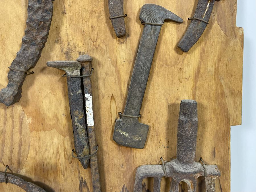 Collection Of Old Wild West Spurs And Tools Found Prospecting Various Deserts 20 X 17 [Photo 6]