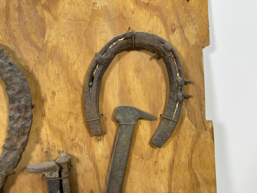 Collection Of Old Wild West Spurs And Tools Found Prospecting Various Deserts 20 X 17 [Photo 5]