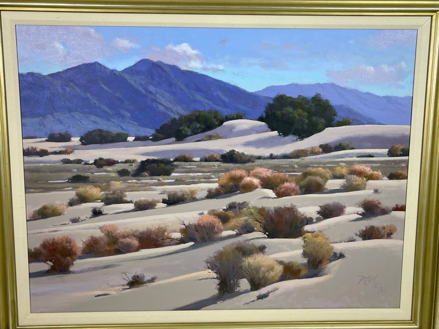 Don Irwin Original Acrylic Painting Titled “Death Valley Dunes” 30 X 40 Framed Retailed For $3,000 From Zantman Art Galleries In Carmel, CA [Photo 5]