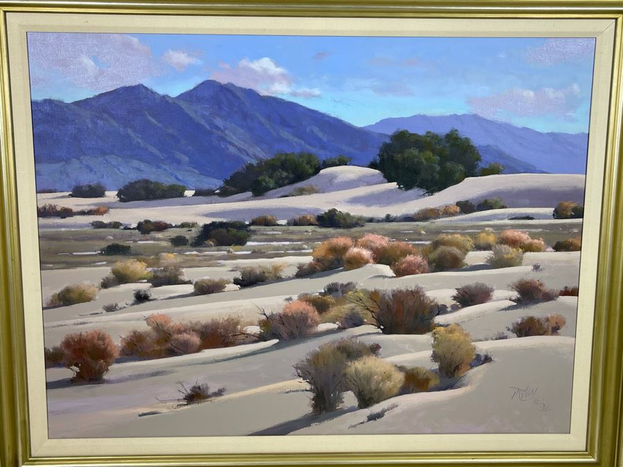 Don Irwin Original Acrylic Painting Titled “Death Valley Dunes” 30 X 40 Framed Retailed For $3,000 From Zantman Art Galleries In Carmel, CA [Photo 4]