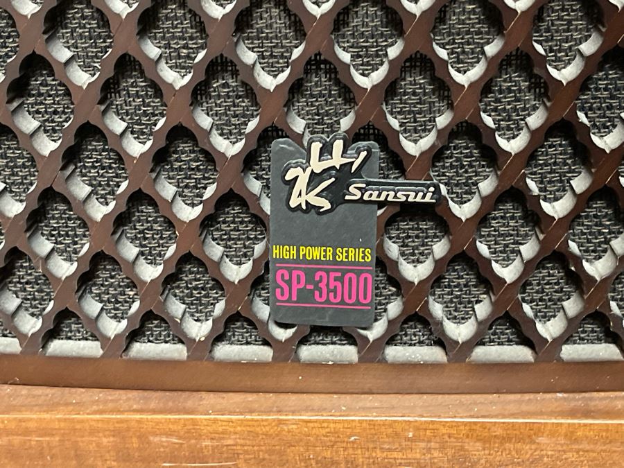 Vintage Pair Of Sansui SP-3500 4 Way High Power Series Speakers 17.5W X 11.5D X 25.5H [Photo 6]