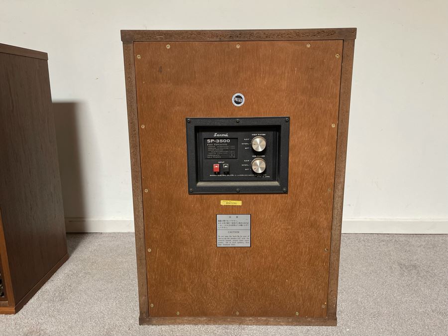 Vintage Pair Of Sansui SP-3500 4 Way High Power Series Speakers 17.5W X 11.5D X 25.5H [Photo 8]