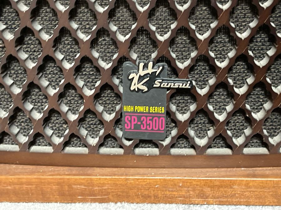 Vintage Pair Of Sansui SP-3500 4 Way High Power Series Speakers 17.5W X 11.5D X 25.5H [Photo 5]