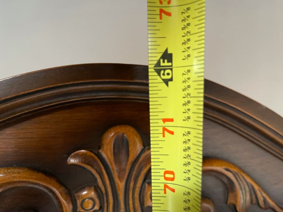 Antique Wooden China Cabinet With Overhead Lighting 38W X 18D X 6’H [Photo 9]