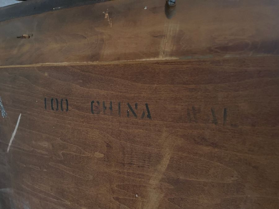 Antique Wooden China Cabinet With Overhead Lighting 38W X 18D X 6’H [Photo 10]