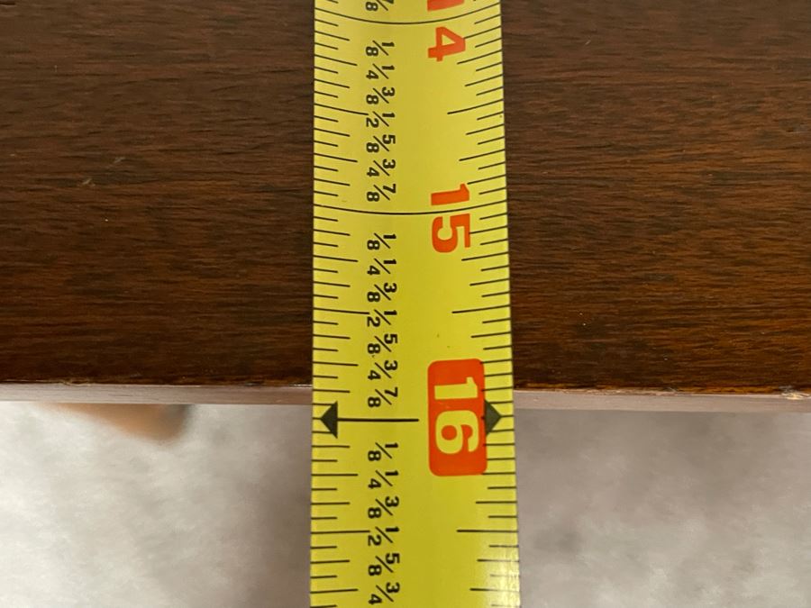 Vintage Bamboo And Wood Top Side Table 26W X 16D X 20H [Photo 7]