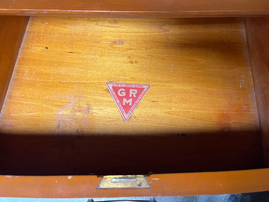 Vintage Chest Of Drawers Dresser With Adjustable Mirror 43W X 22D X 35.5H Mirror Is 34H [Photo 3]