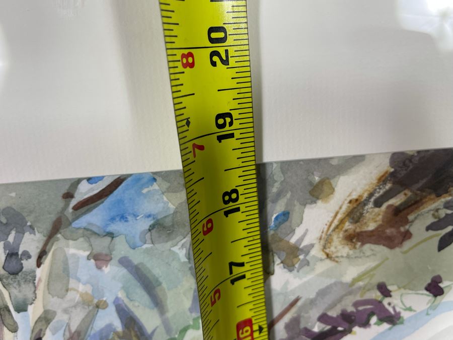 Krentz Johnson Original Watercolor Painting Titled The Ancient Olive 19 X 25 Framed 36 X 29 [Photo 10]