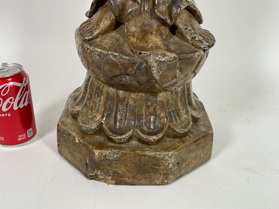 Plaster Standing Guanyin Buddha Statue 42H [Photo 9]