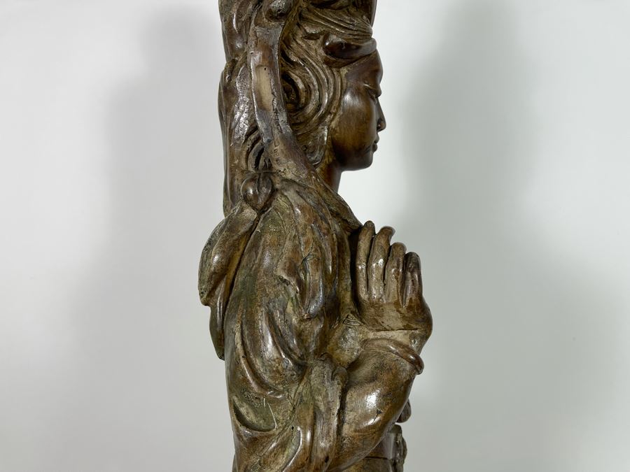 Plaster Standing Guanyin Buddha Statue 42H [Photo 12]