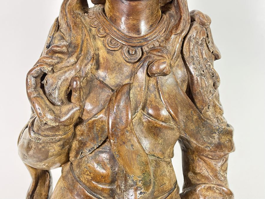Plaster Standing Guanyin Buddha Statue 42H [Photo 6]