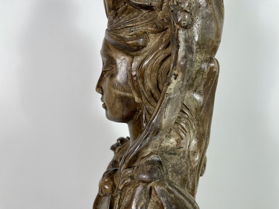 Plaster Standing Guanyin Buddha Statue 42H [Photo 16]