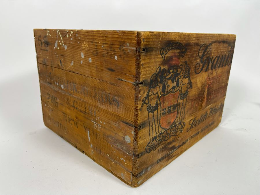 Grant's Scotch Whisky Wooden Crate 13.5W X 13.5D X 10H [Photo 4]