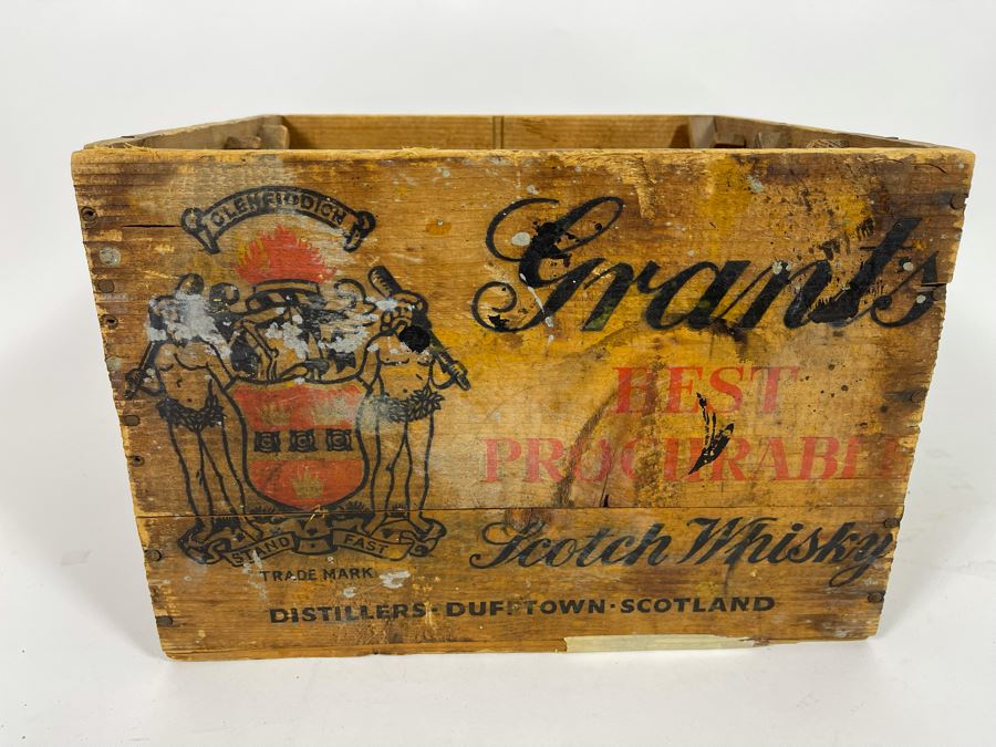 Grant's Scotch Whisky Wooden Crate 13.5W X 13.5D X 10H [Photo 6]