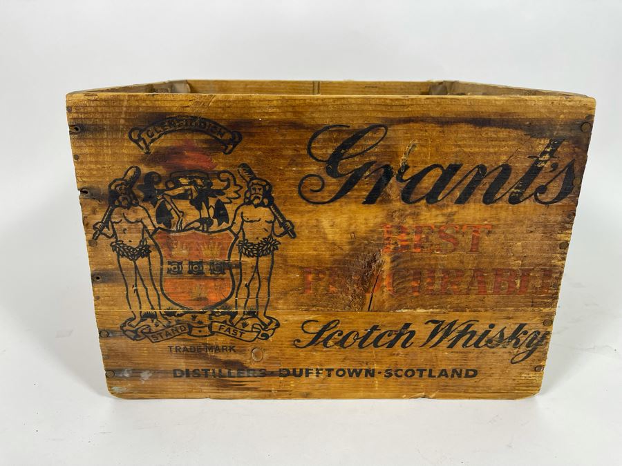 Grant's Scotch Whisky Wooden Crate 13.5W X 13.5D X 10H [Photo 2]