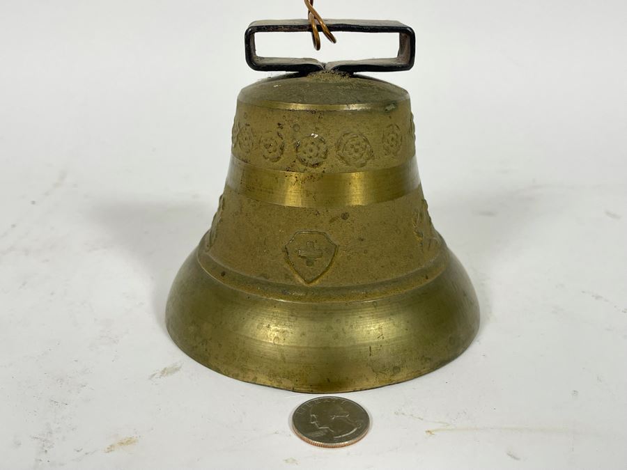 Vintage Swiss Brass Cow Bell 5R [Photo 3]