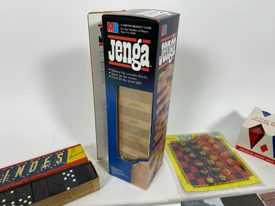 Game Lot Includes Sealed Jenga, Poker Chips, Dominoes, Playing Cards, Checkers [Photo 4]