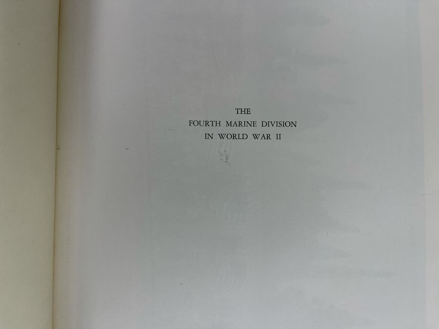 First Edition Book The Fourth Marine Division In World War II Infantry Journal Press [Photo 4]
