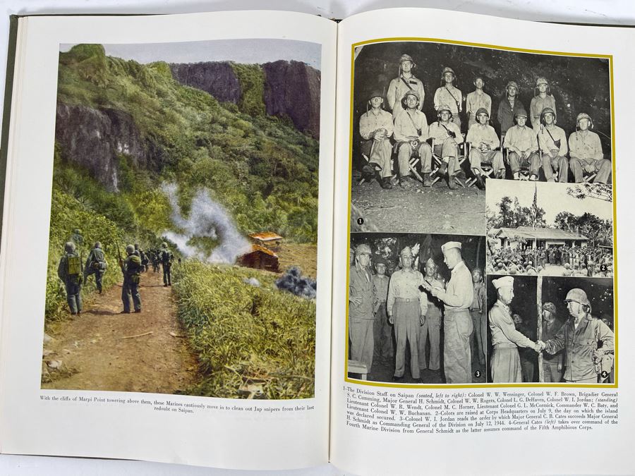 First Edition Book The Fourth Marine Division In World War II Infantry Journal Press [Photo 13]