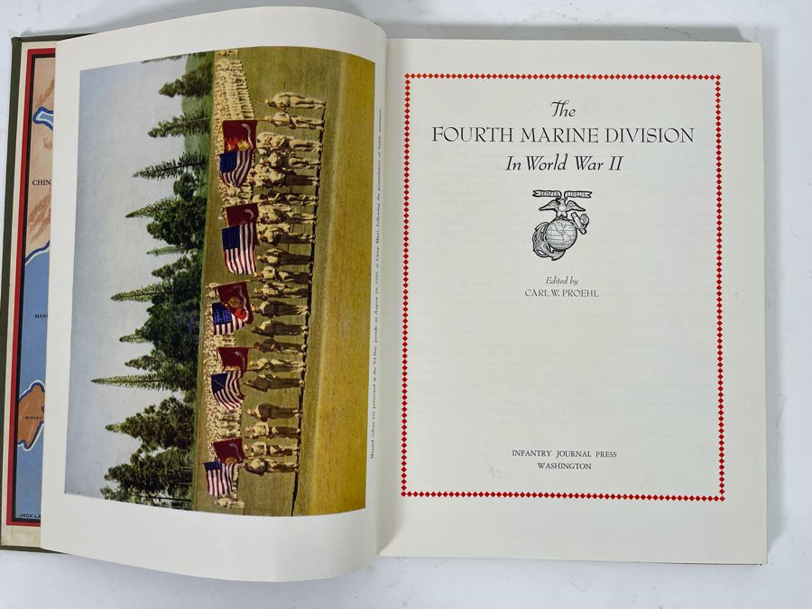 First Edition Book The Fourth Marine Division In World War II Infantry Journal Press [Photo 5]