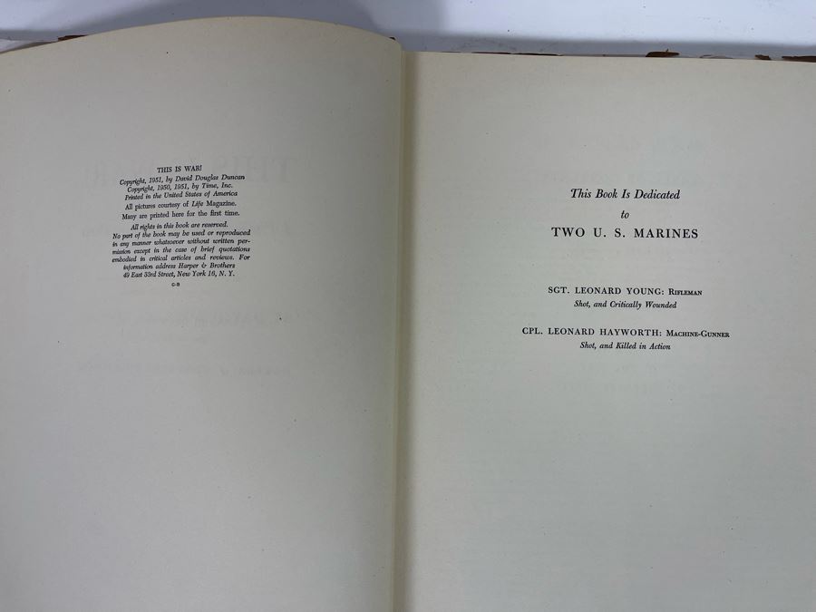 This Is War! Hardcover Book By David Douglas Duncan [Photo 4]