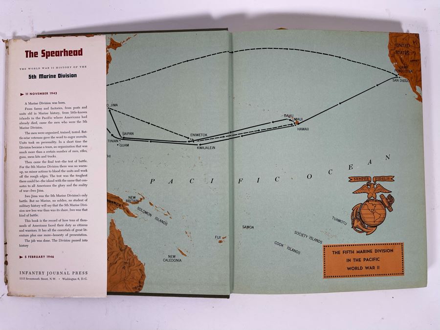 First Edition Book The Spearhead: The 5th Marine Division In World War II [Photo 3]
