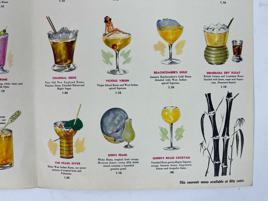 Three Vintage Hawaiian Drink Menus [Photo 12]