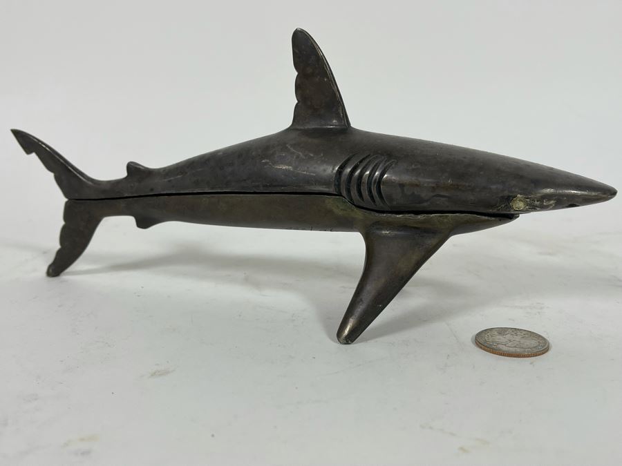 Signed Limited Edition Metal Figural Shark Nutcracker 90 Of 300 10W X 3D X 4.5H [Photo 6]