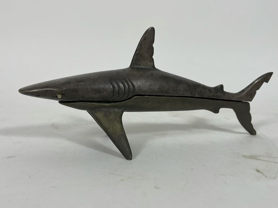 Signed Limited Edition Metal Figural Shark Nutcracker 90 Of 300 10W X 3D X 4.5H [Photo 2]
