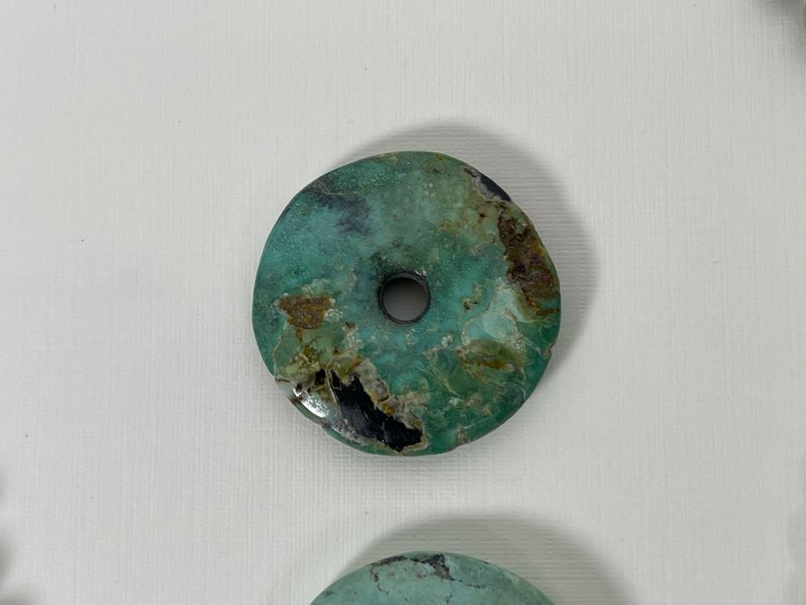 Turquoise Beads And Pair Of Turquoise Donut Pendants 227g [Photo 6]