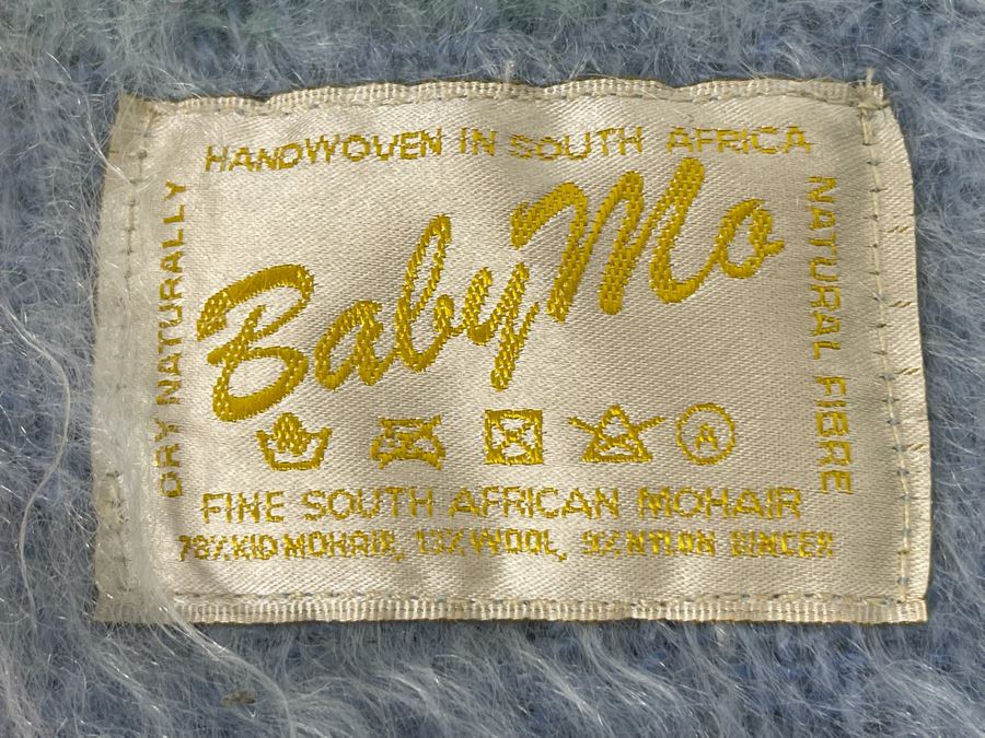 Fine South African Mohair Baby Mo Throw Blanket 43 X 72 [Photo 5]