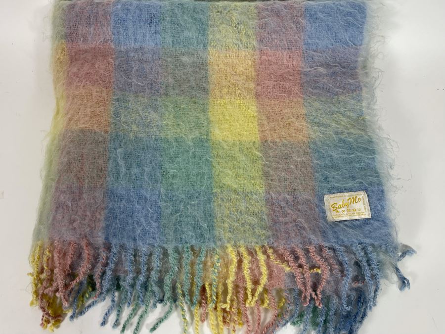 Fine South African Mohair Baby Mo Throw Blanket 43 X 72 [Photo 3]