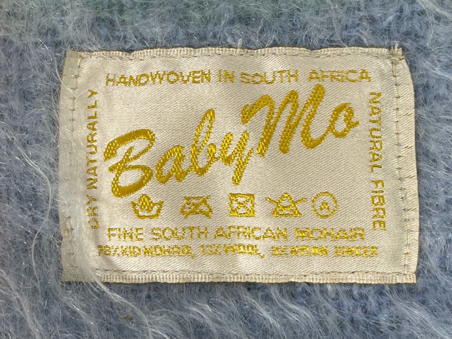 Fine South African Mohair Baby Mo Throw Blanket 43 X 72 [Photo 4]
