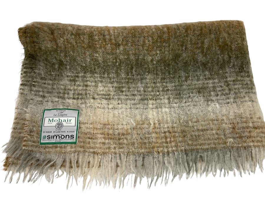 Mohair Throw Blanket From South Africa Simons 53 X 60 [Photo 1]