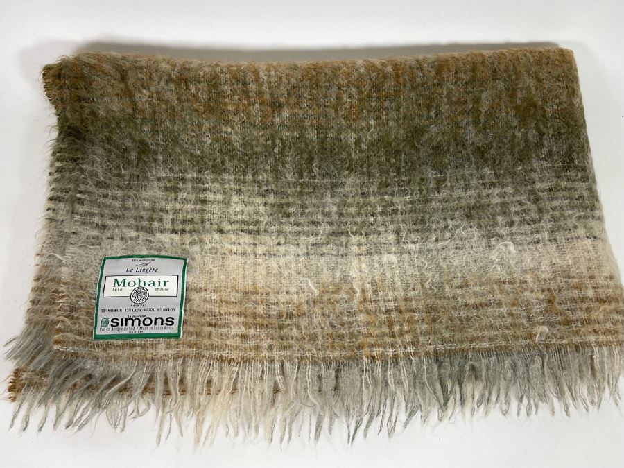 Mohair Throw Blanket From South Africa Simons 53 X 60 [Photo 2]