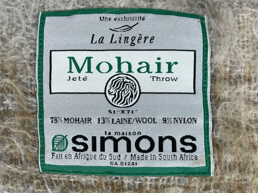 Mohair Throw Blanket From South Africa Simons 53 X 60 [Photo 4]