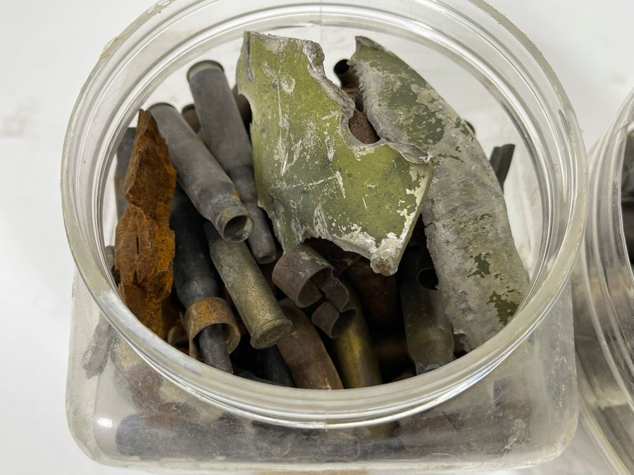 Pair Of Jars Of Spent Bullet Casings Used Shells [Photo 4]