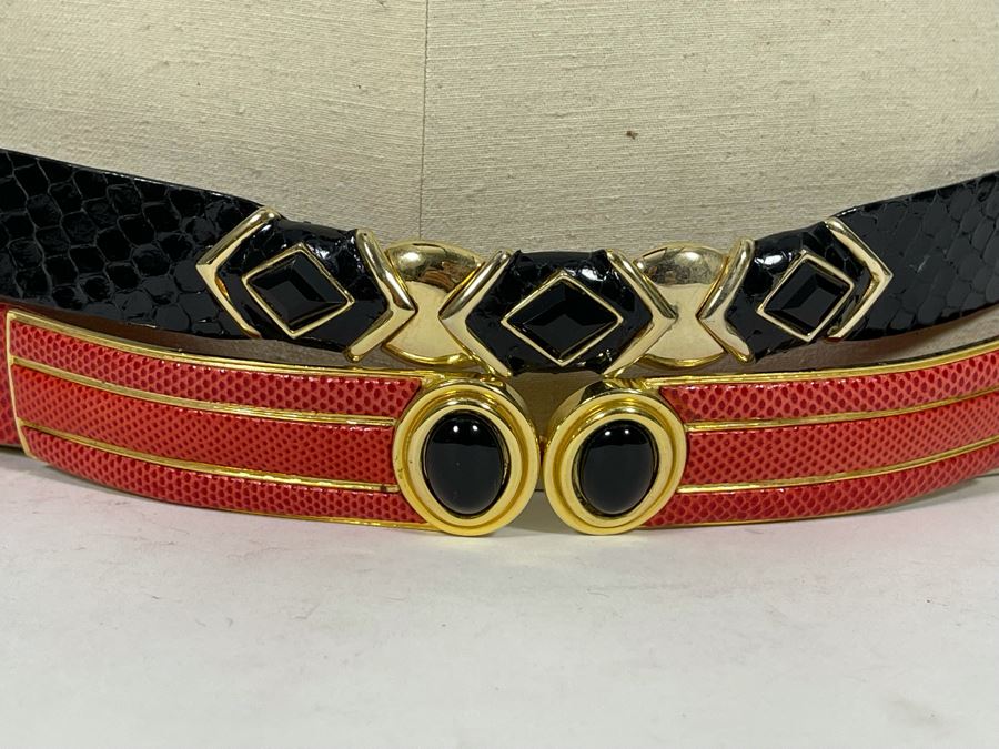 Pair Of Judith Leiber Designer Belts 38L [Photo 4]