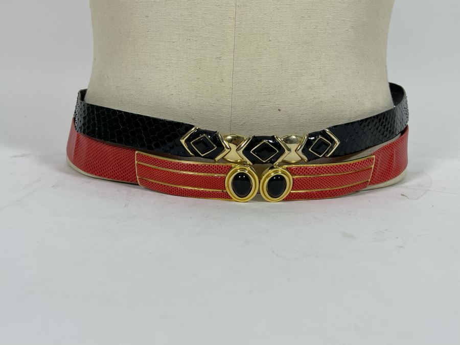 Pair Of Judith Leiber Designer Belts 38L [Photo 3]