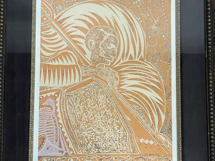 JUST ADDED - Hand Signed Limited Edition Lithograph Raffie Hacob Titled 'The Holy Man' With Certificate Of Authenticity 16 X 22 [Photo 8]